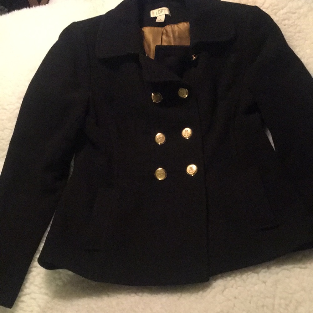 Ann Taylor Loft black pea coat